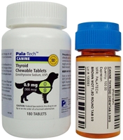 Pala-Tech Canine Thyroid Tablets 0.9 mg, 180 Chewable Tablets