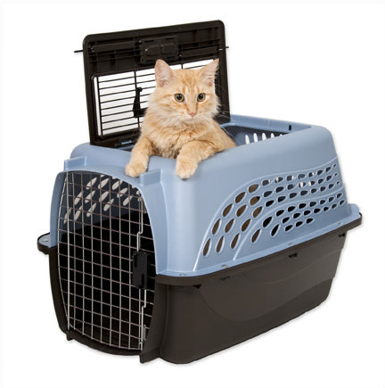 Petmate 2-Door Kennel Blue & Coffee, 24"