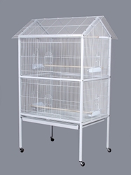 Prevue Chalk White Flight Aviary Cage, 37" x 27" x 68"