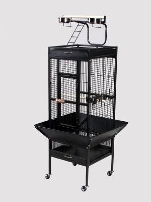 Prevue Hendryx Select Signature Black Cockatiel Cage, 18" x 18" x 57"