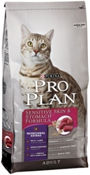 Pro Plan Sensitive Skin & Stomach Cat Food, 7 lb - 5 Pack