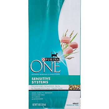 Purina One Sensitive Systems Cat Food, 7 lb - 4 Pack