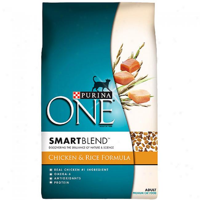 Purina One SmartBlend Cat Food Chicken & Rice, 7 lb - 4 Pack