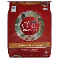 Purina One SmartBlend Dog Food Chicken & Rice, 31.1 lb