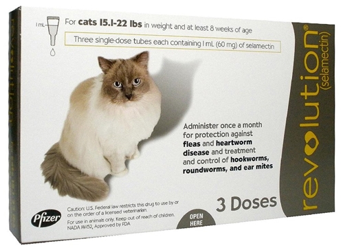 Revolution for Cats 15-22 lbs, 3 Pack (Taupe)