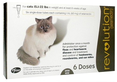 Revolution for Cats 15-22 lbs, 6 Pack (Taupe)