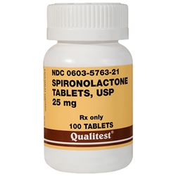 Spironolactone 25 mg, 100 Tablets