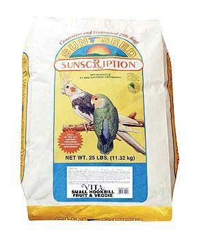 Sunseed Vita Hookbill Fruit & Veggie Bird Food, 25 lb