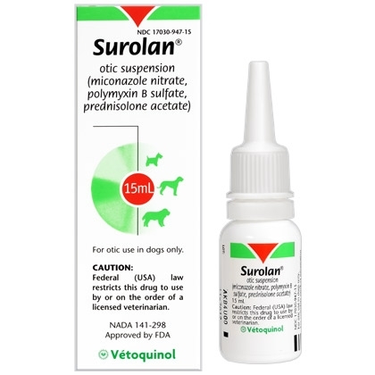 Surolan Otic Suspension, 15 mL