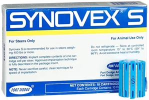 Synovex S Steer Implants, 10 x 10 Cartridges