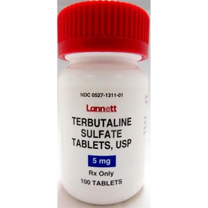 Terbutaline Sulfate 5 mg, 60 Tablets