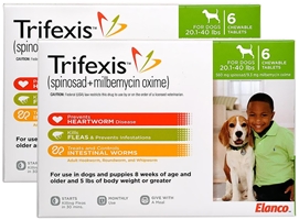 Trifexis for Dogs 20.1-40 lbs, 12 Chewable Tablets (Green)