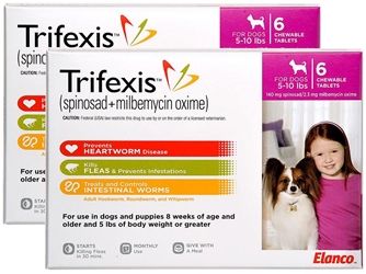 Trifexis for Dogs 5-10 lbs, 12 Chewable Tablets (Pink)