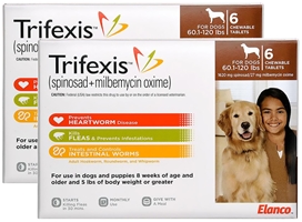 Trifexis for Dogs 60.1-120 lbs, 12 Chewable Tablets (Brown)