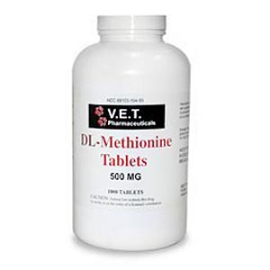 V.E.T. Pharmaceuticals DL-Methionine 500 mg, 1000 Tablets