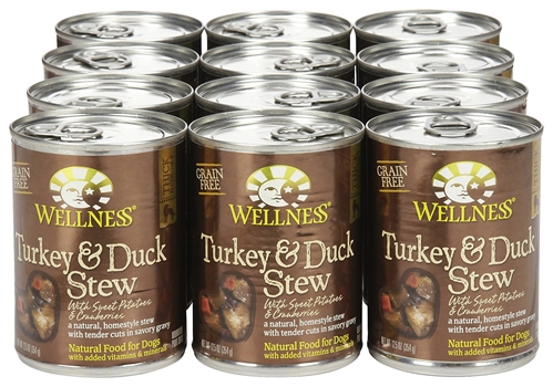 Wellness Turkey & Duck Stew Dog Food, 12.5 oz - 12 Pack