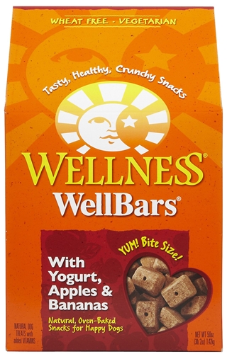 Wellness WellBars Yogurt, Apples & Bananas Dog Treats, 50 oz