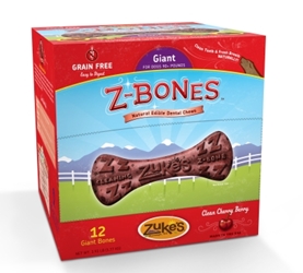 Z-Bone Dental Treats Clean Cherry Berry Giant, 12 ct