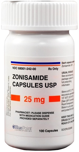 Zonisamide 25 mg, 100 Capsules