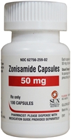 Zonisamide 50 mg, 100 Capsules