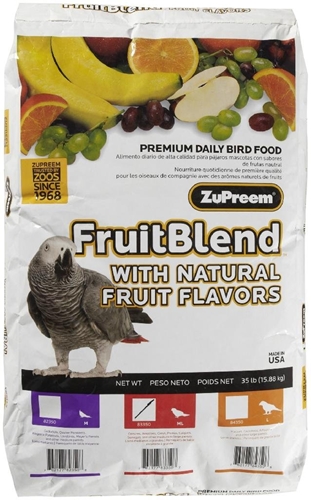 ZuPreem FruitBlend Bird Food for Medium/Large Birds, 35 lb