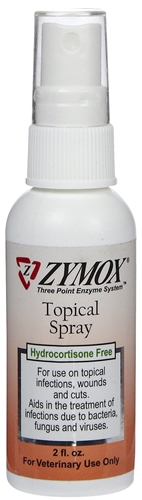 Zymox Topical Spray Hydrocortisone Free, 2 oz